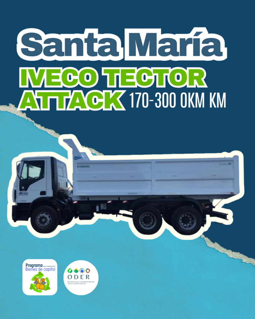 Camión modelo Iveco Tector Attack de la municipalidad de Santa María